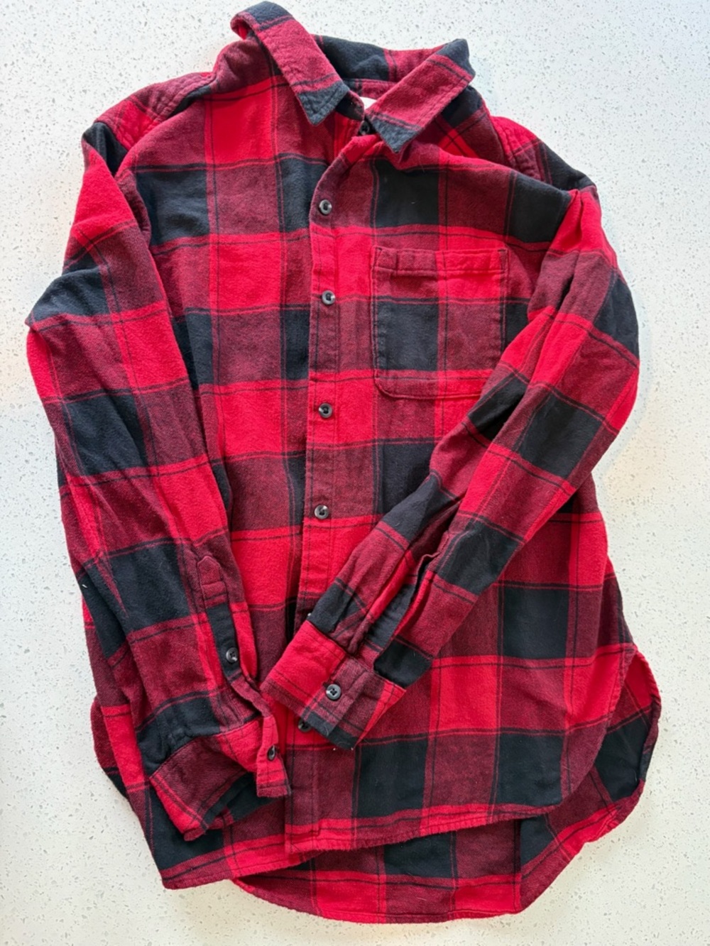SO Red and Black Plaid, Soft Flannel shirt.